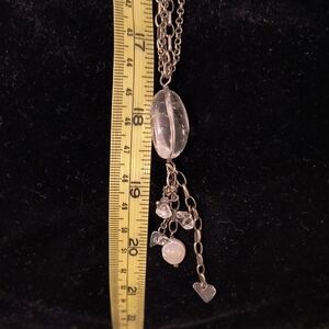 Silpada Silver Necklace with Clear Beads